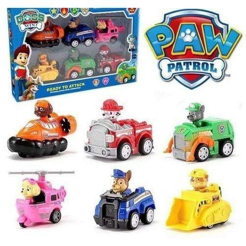 6 voiturettes ouets Paw Patrol