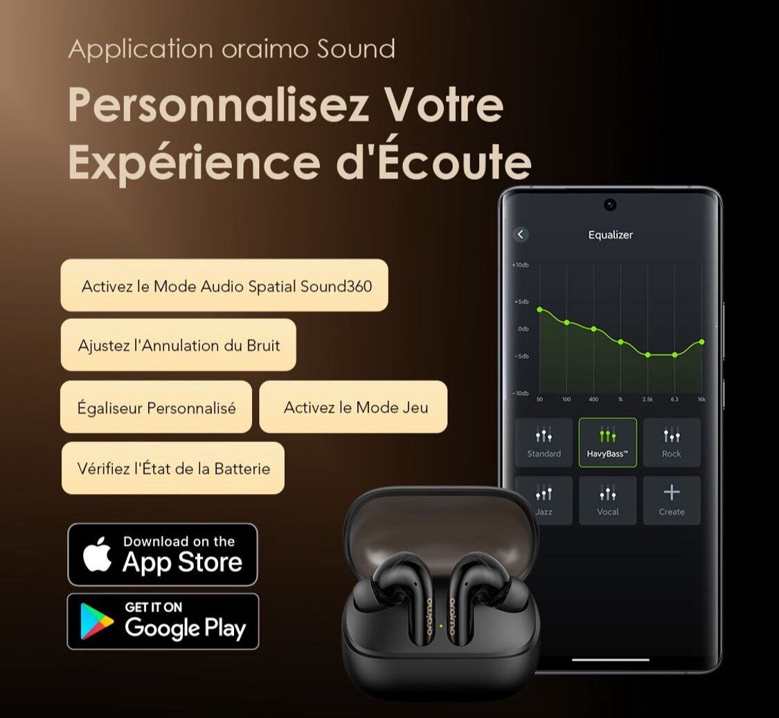 Écouteurs Bluetooth Oraimo ANC