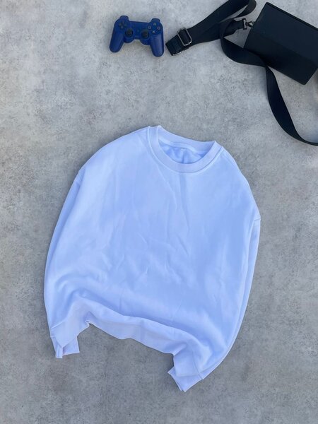 Sweatshirt blanc unisexe