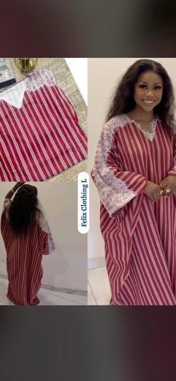Caftan rayé élégant femme