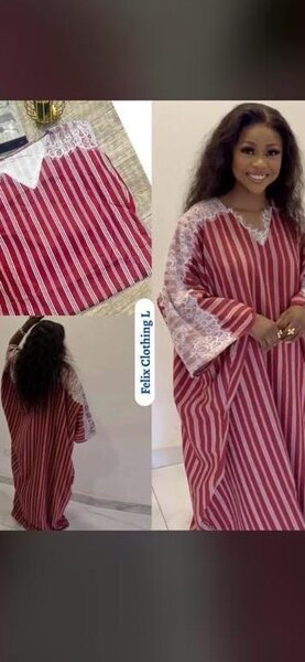 Caftan rayé élégant femme