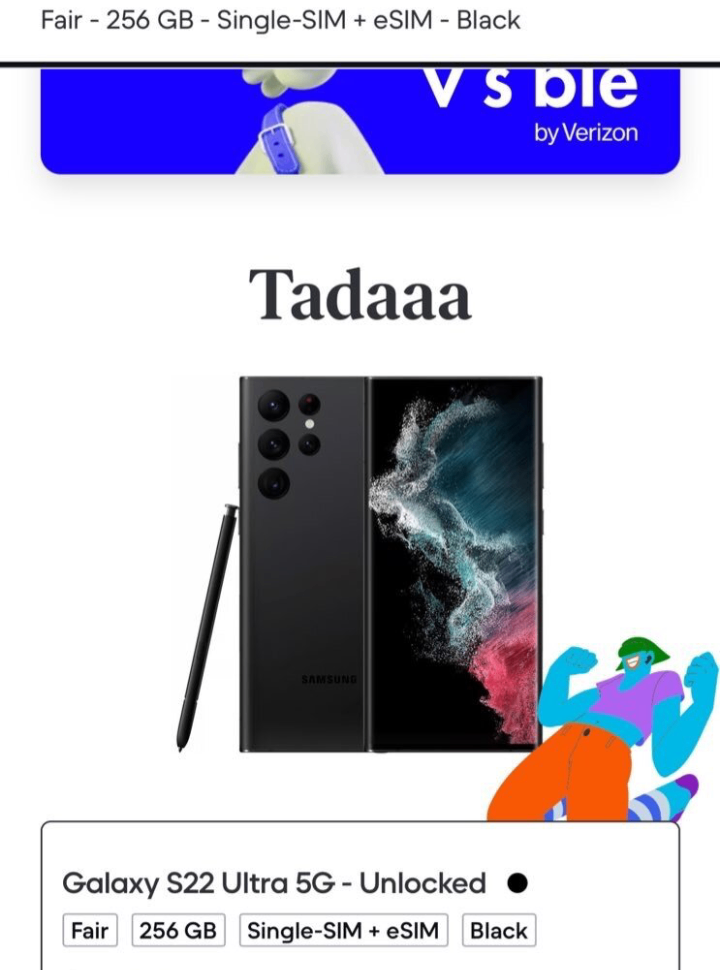 Samsung Galaxy S22 ultra 5G 256GB black unlocked