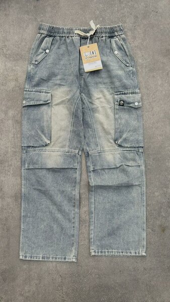 Pantalon cargo en denim