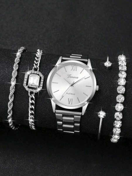 Ensemble Montre et Bracelets Élégants