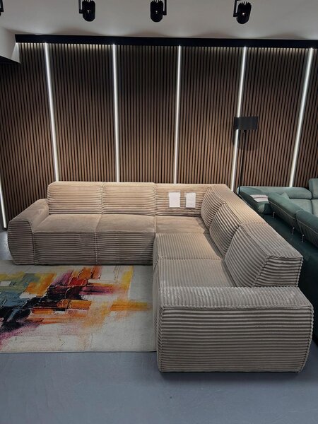 Canapé d'angle moderne en tissu