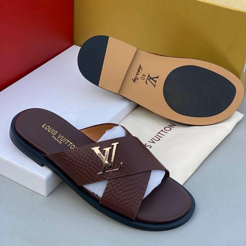 High quality leather slippers