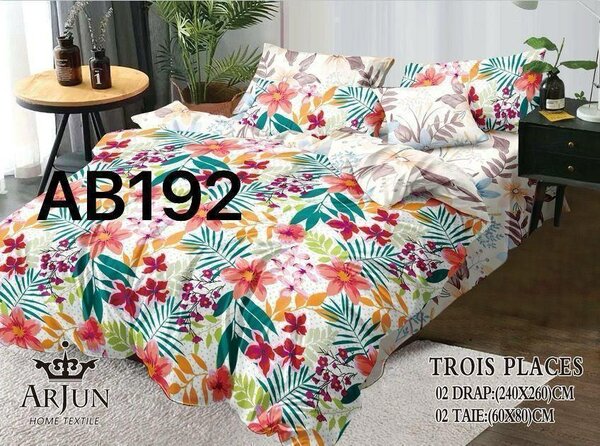 Parure de Lit Florale 3 Places