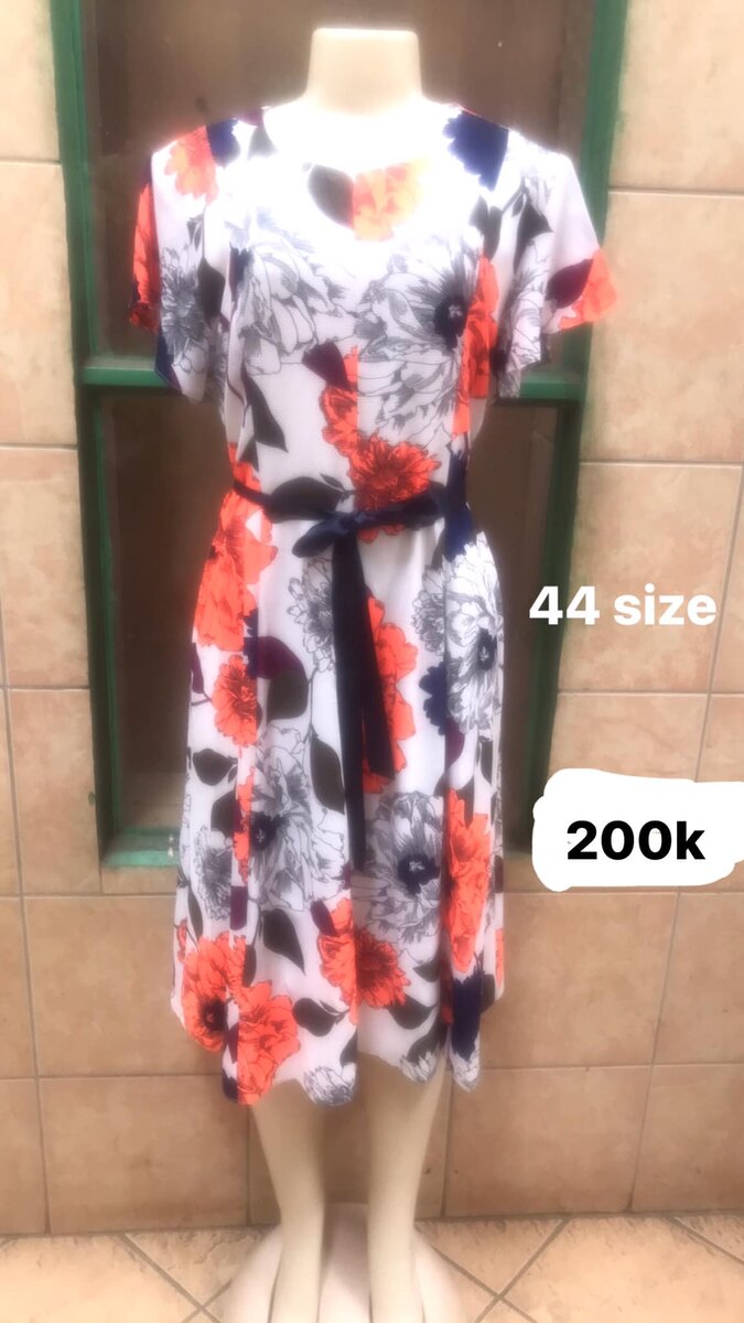 Women's dress with floral print , size 44