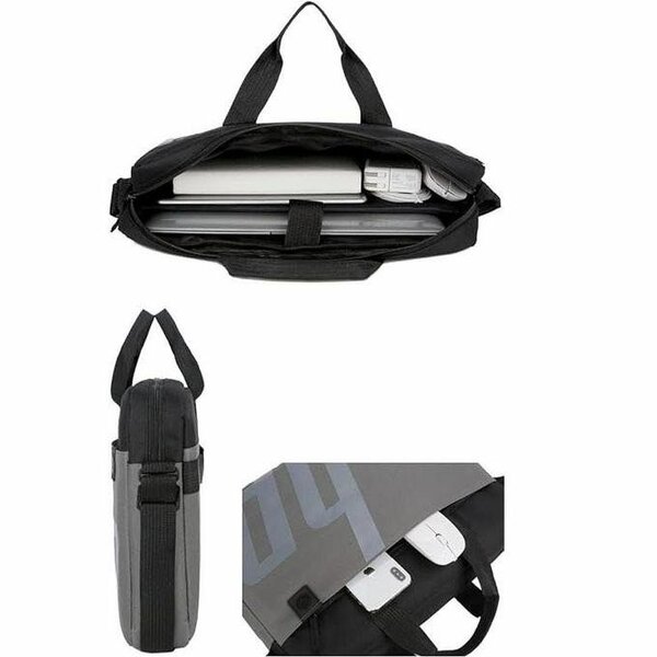 Hp Shoulder Laptop Bag - Grey/Black