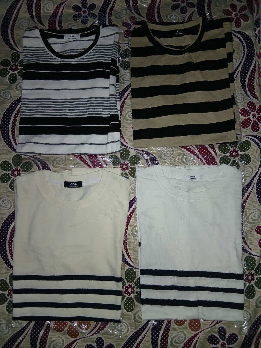 Lot de t-shirts rayés homme