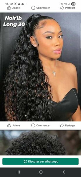 Postiche Noire Longue 32