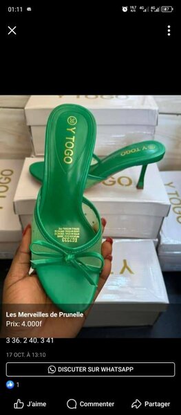 Sandales élégantes vertes