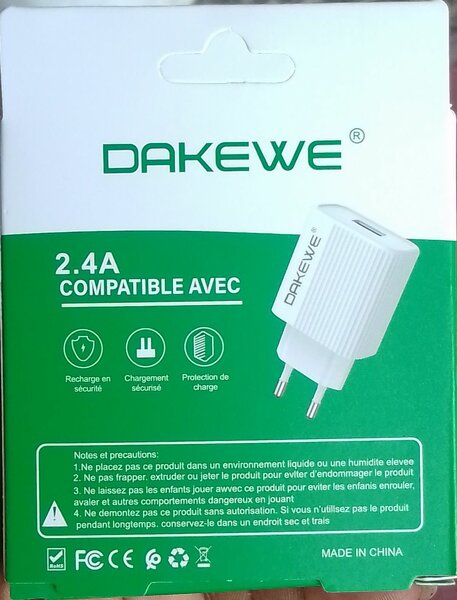 Chargeur rapide 2.4A Dakewe