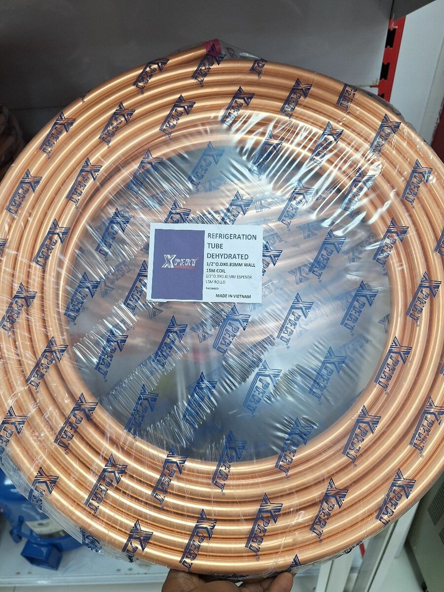 Cuivre frigorifique 1/2"ep. 0.81mm 15m