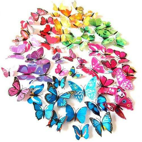 Lot de 10 papillons collant