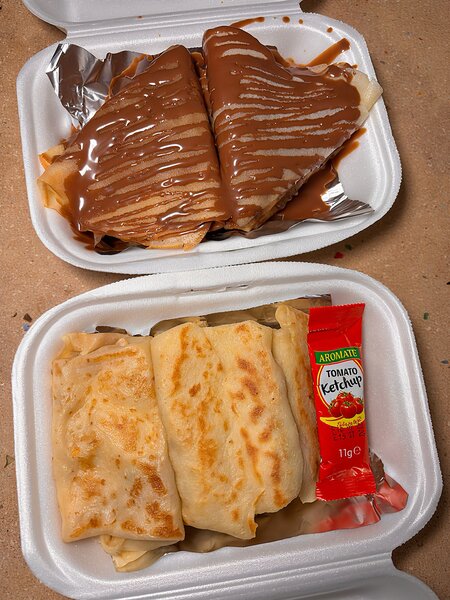 Crêpes poulet et Nutella