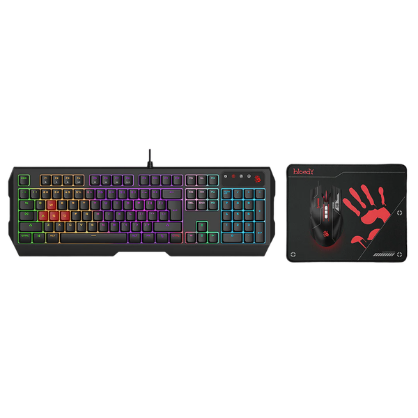 Bloody B1700 NEON Gaming Desktop Keyboard Mouse Black