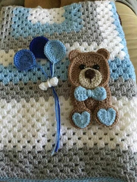 Children's knitted set of plaid+toy