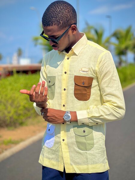 Chemise homme multipoches tendance