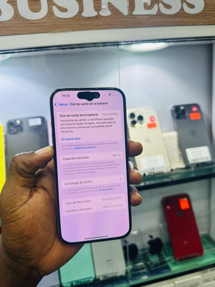 15 pro CE point sur Ecran