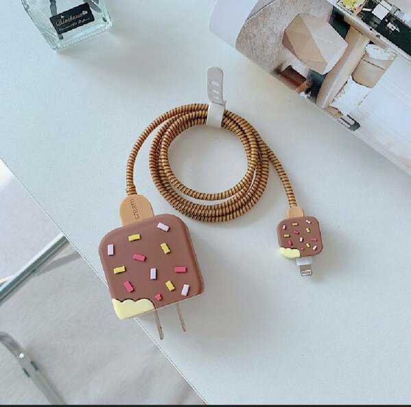 Protège chargeur glace marron