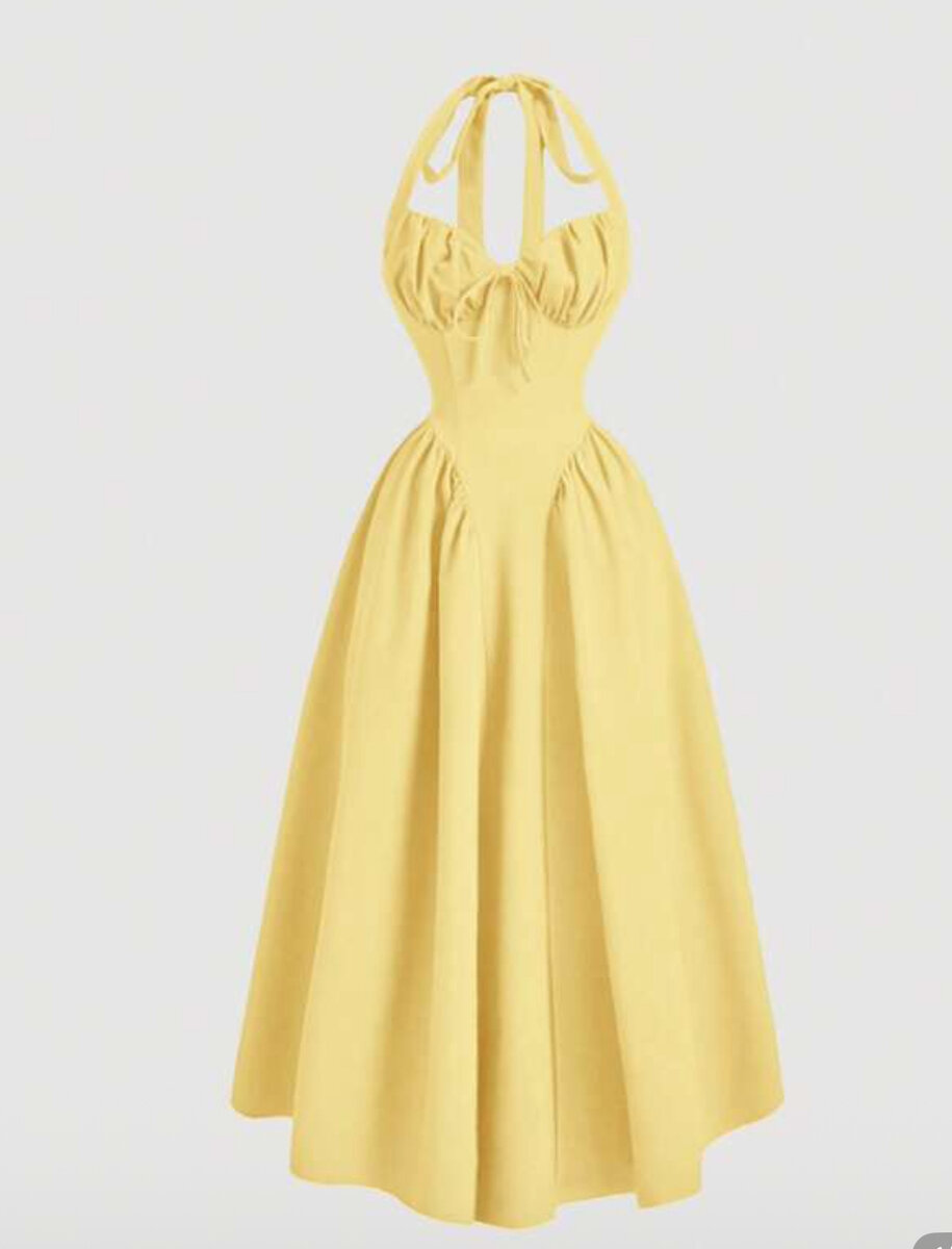 Robe longue jaune élégante