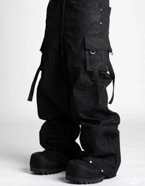 Pantalon cargo noir homme