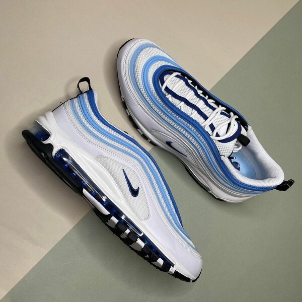 Baskets Air Max 97 Bleu Blanc