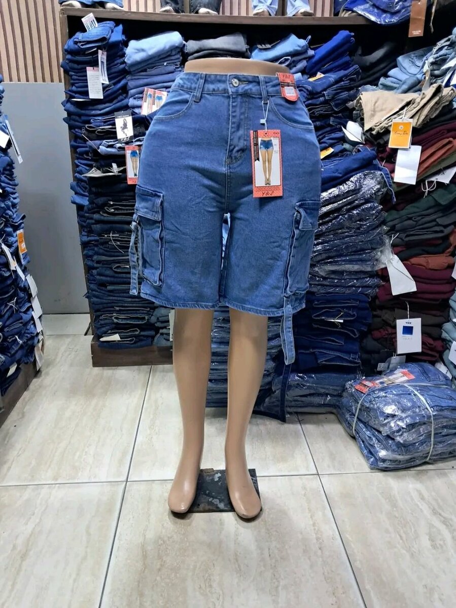 Shorts cargo en jean