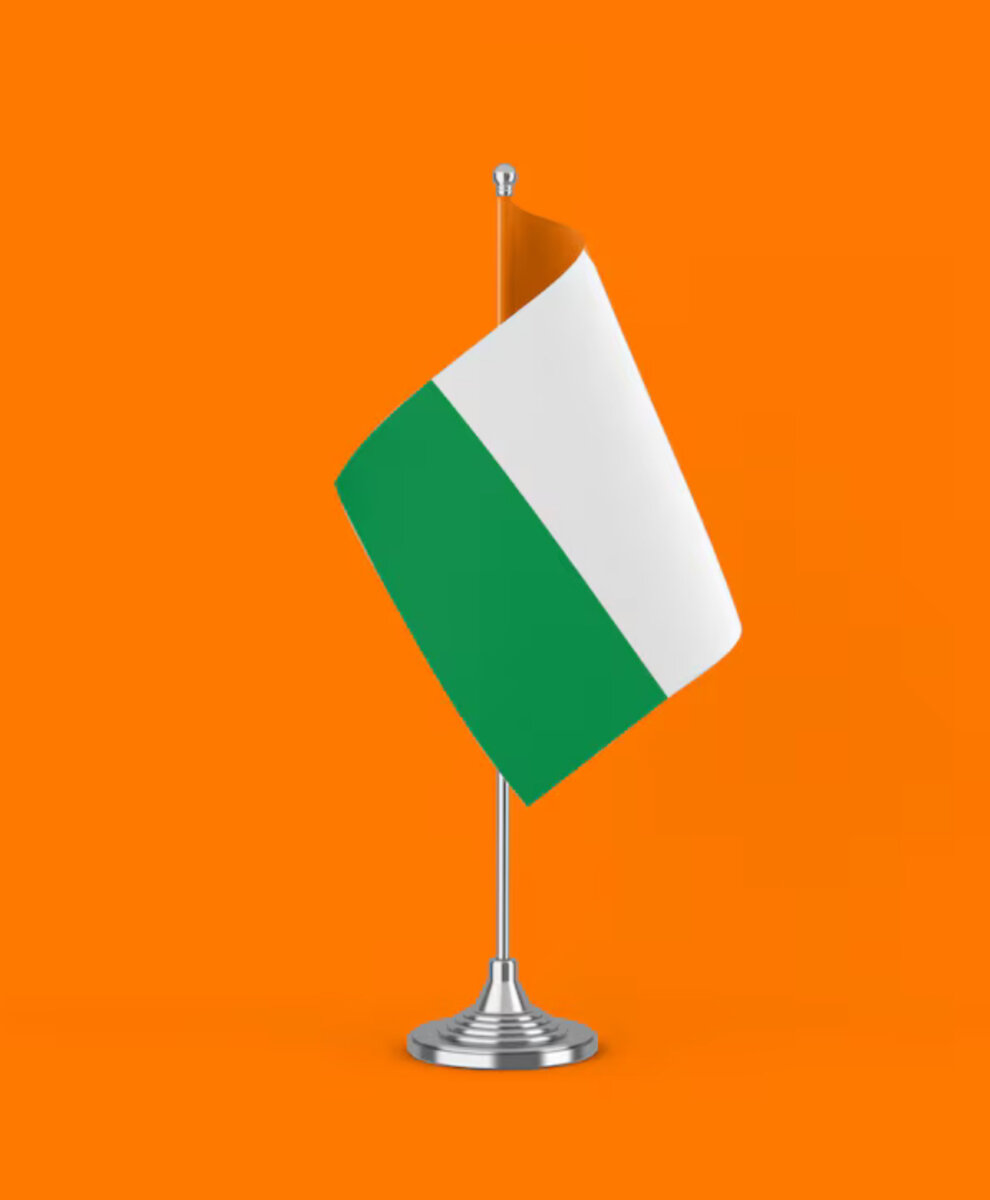 Drapeau de table Côte d'Ivoire