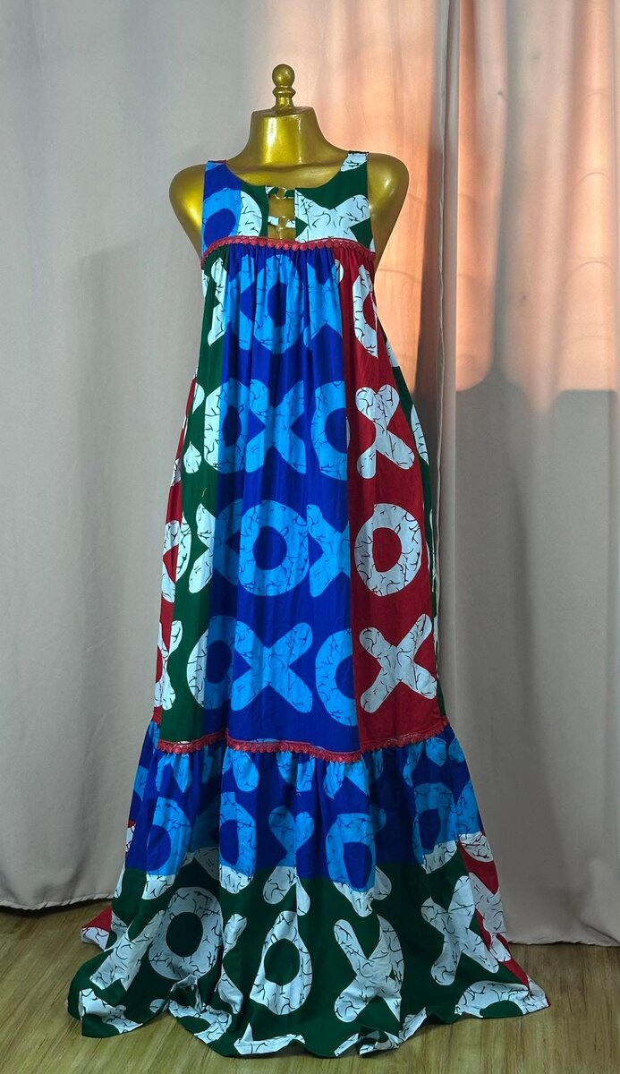 Robe maxi à motifs colorés