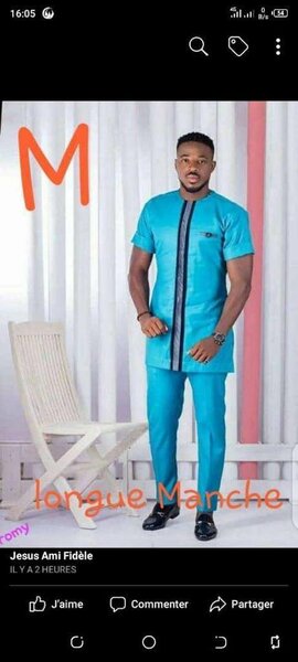 Complet tunique manches courtes