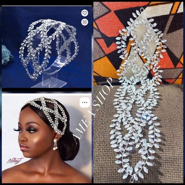 Élégant accessoire cheveux perles