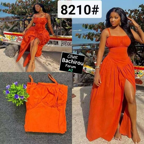 Robe d'été orange élégante