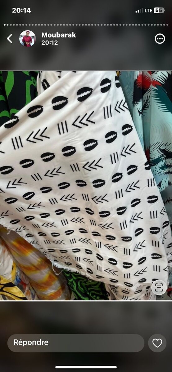 Tissu en Coton Imprimé Africain