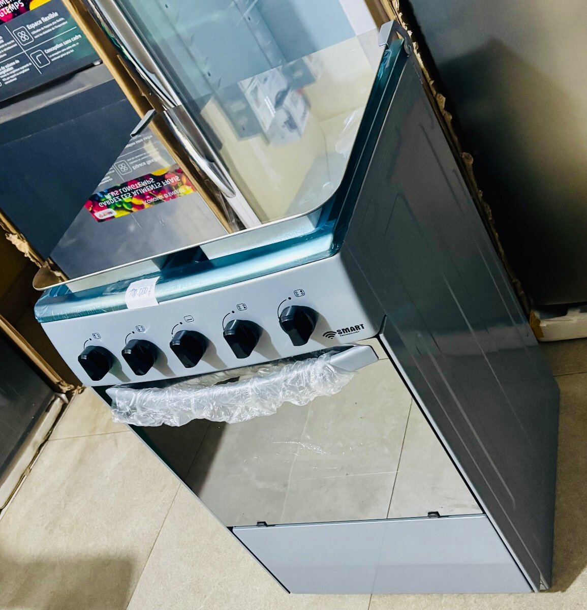 GAZINIERE SMART TECHNOLOGY 4 FEUX AVEC FOUR