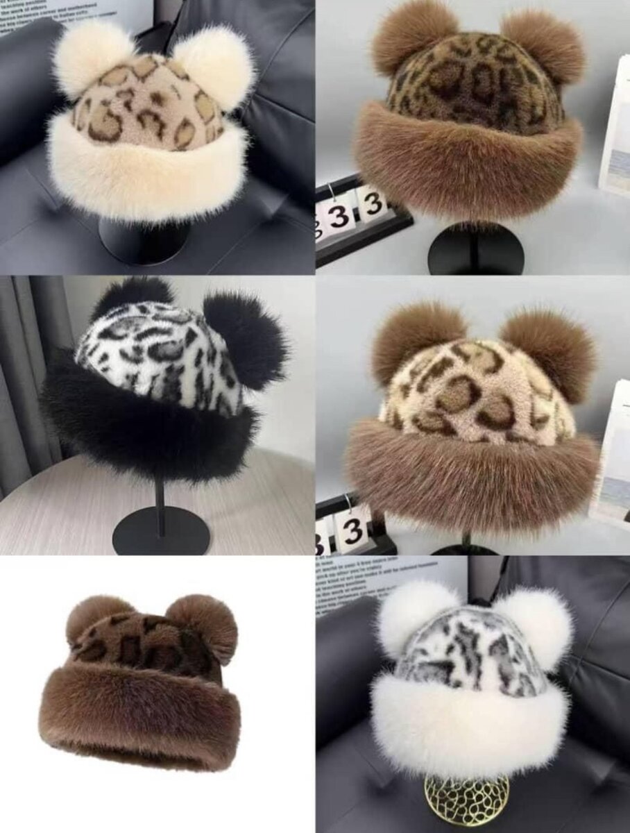 Chapeaux en Fausse Fourrure Colorés