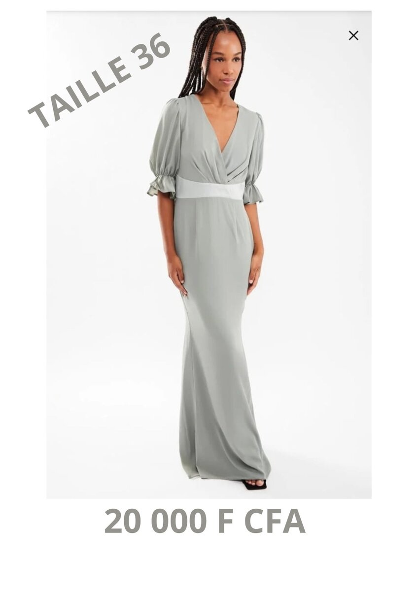 Robe élégante longue grise