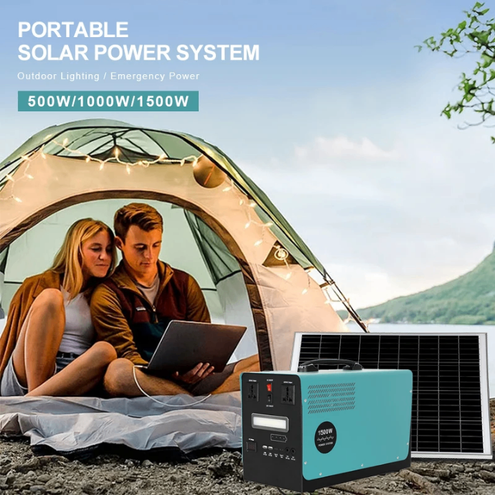 Système d'Énergie Solaire Portable 1500W