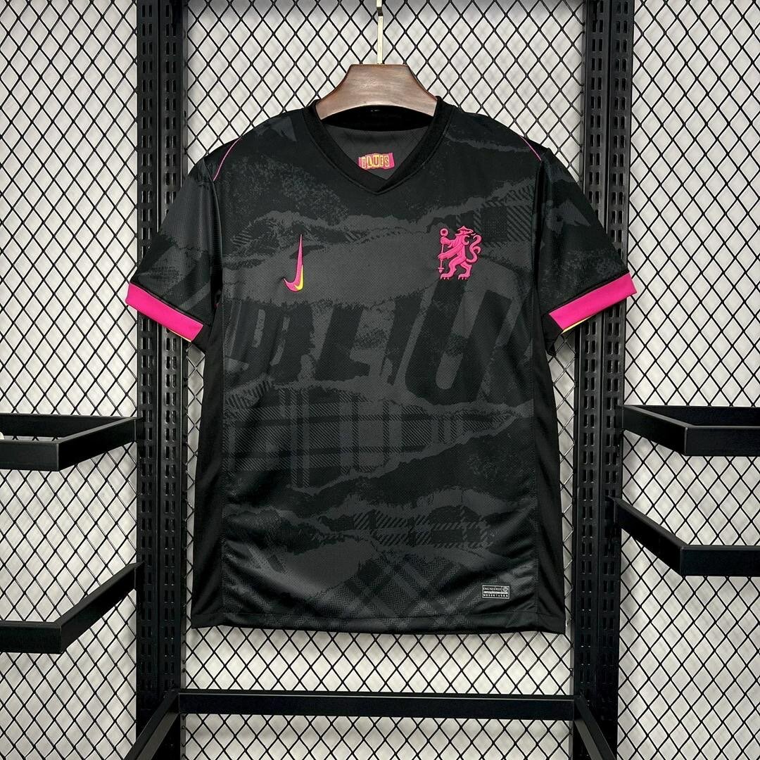 Maillot de Football Noir et Rose
