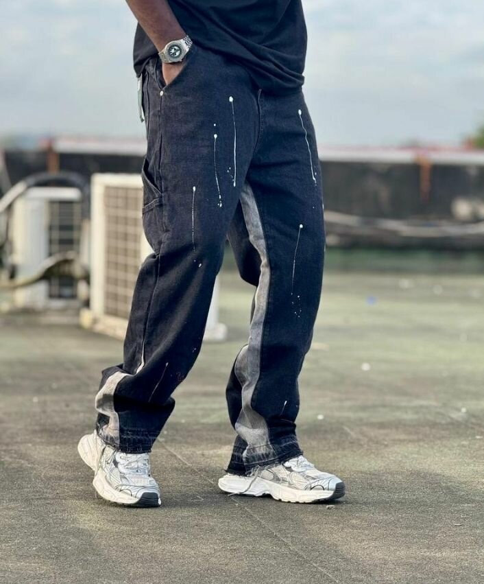 Jean streetwear noir homme