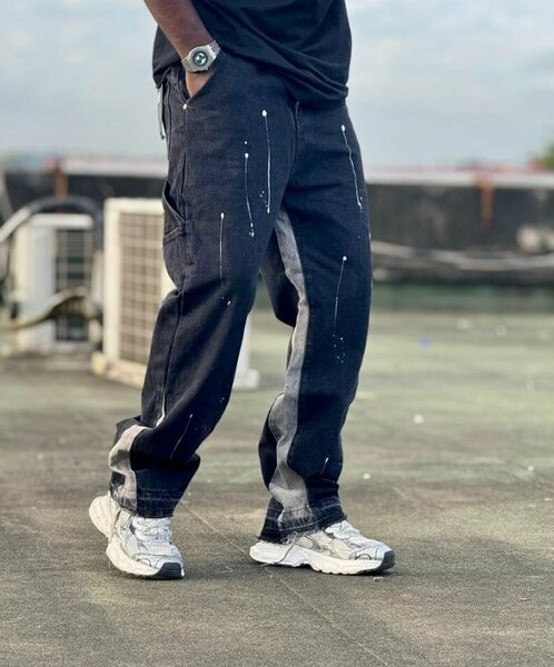 Jean streetwear noir homme