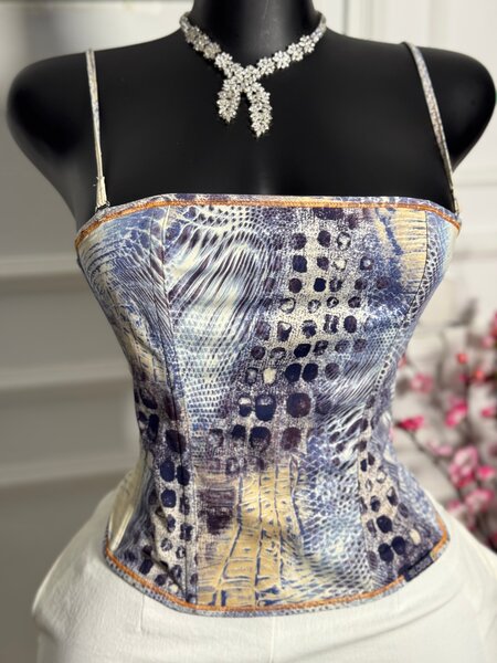 Corset bustier imprimé femme