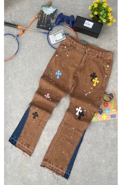 Jeans mode avec patchs