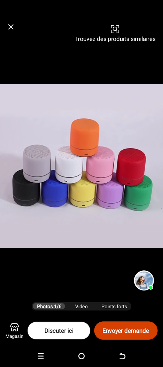 Mini enceinte Bluetooth LED