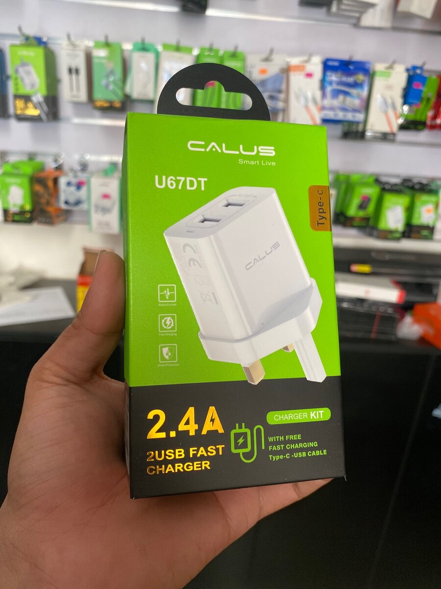 Calus Dual Port Charger with Type-C Cable