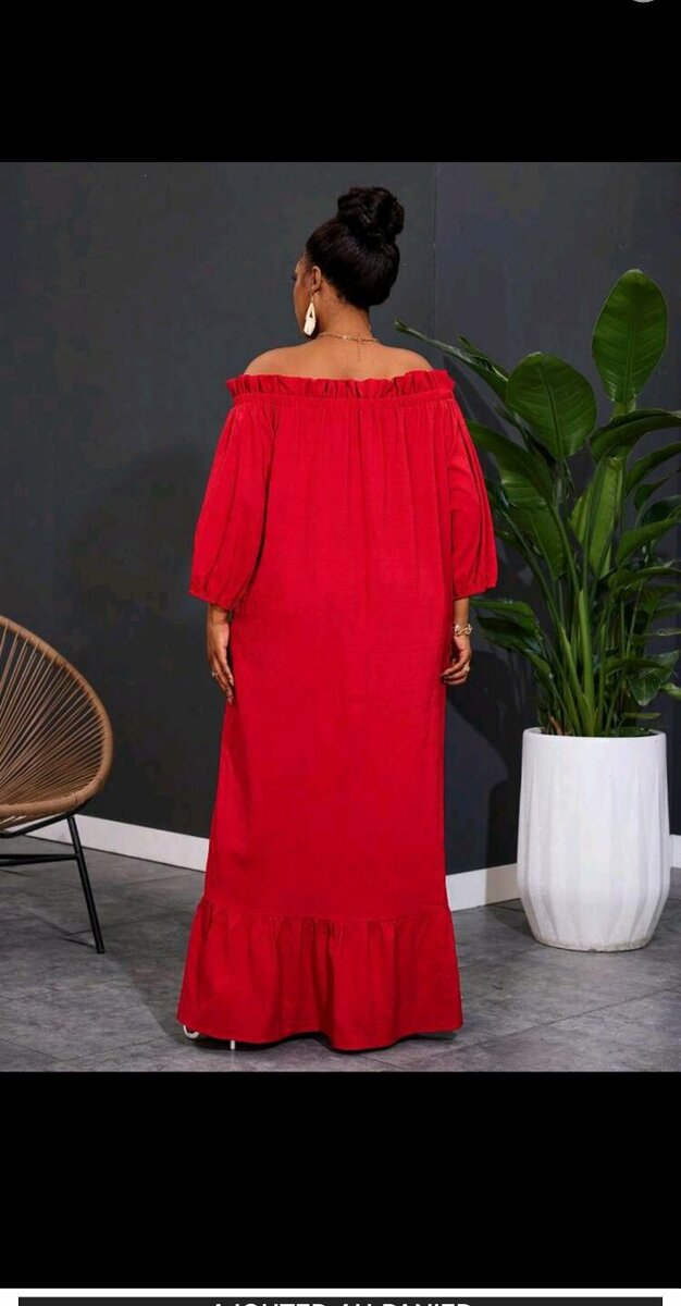 Robe longue rouge élégante