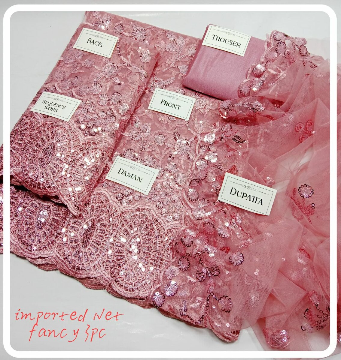 Party wear 3 pc 6 colours available,dc free