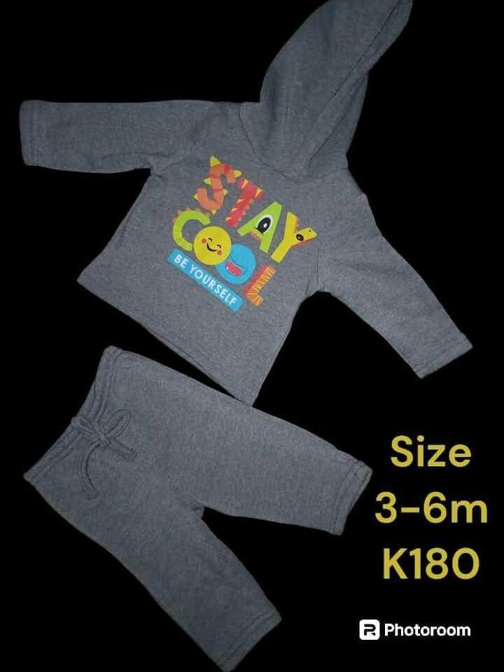 A warm sports suit for a baby
