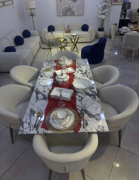 Table à manger marbre moderne